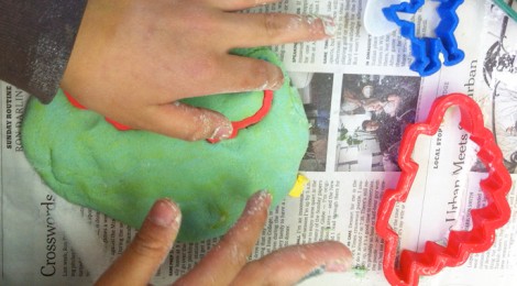 Making Playdough Activity with Young Children